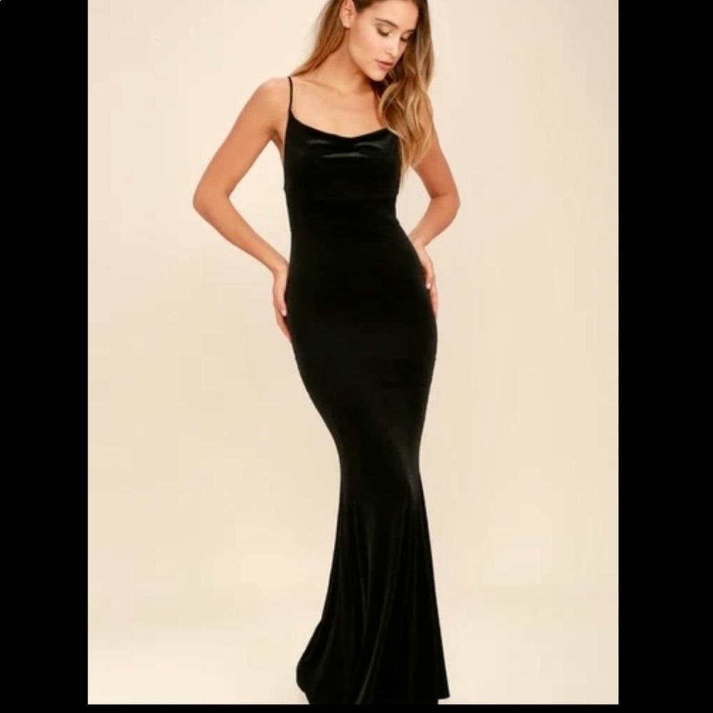 Black Velvet Maxi Dress | New with Tags! Size Small